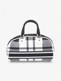 Christian Dior Vibe Zip Bowling Bag Black / White Cloth