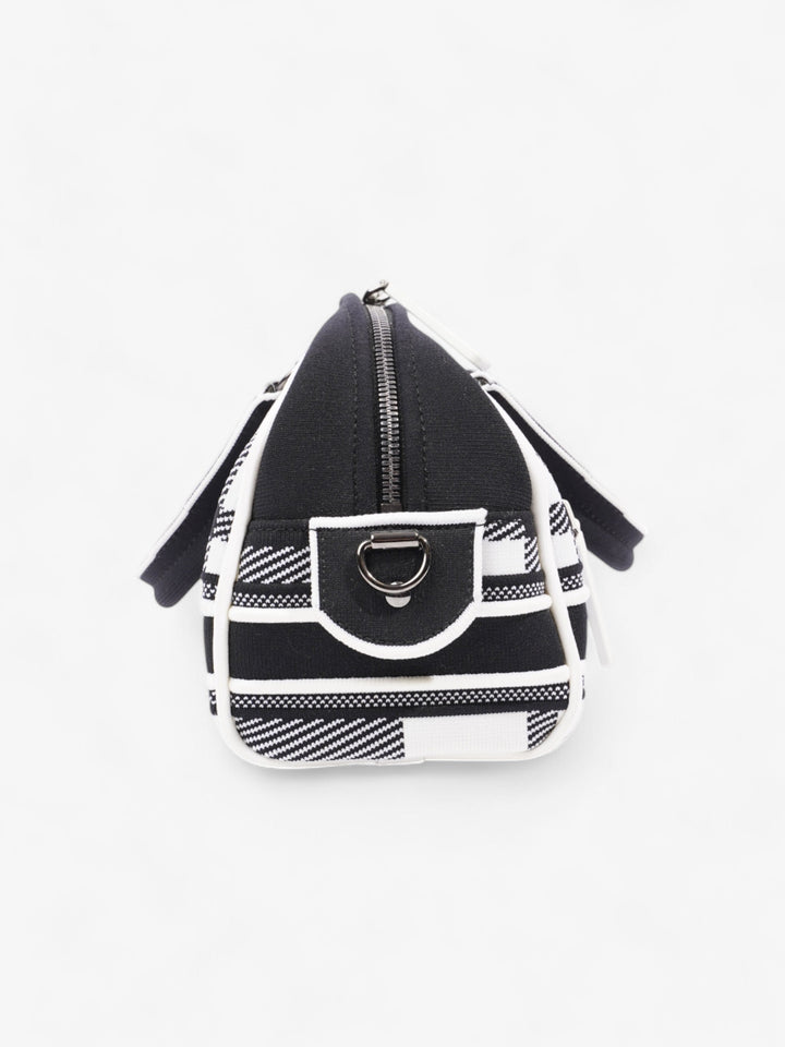 Christian Dior Vibe Zip Bowling Bag Black / White Cloth