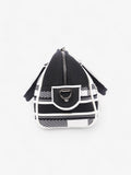 Christian Dior Vibe Zip Bowling Bag Black / White Cloth