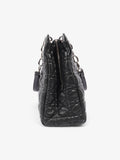 Christian Dior Shopping Tote Black Leather