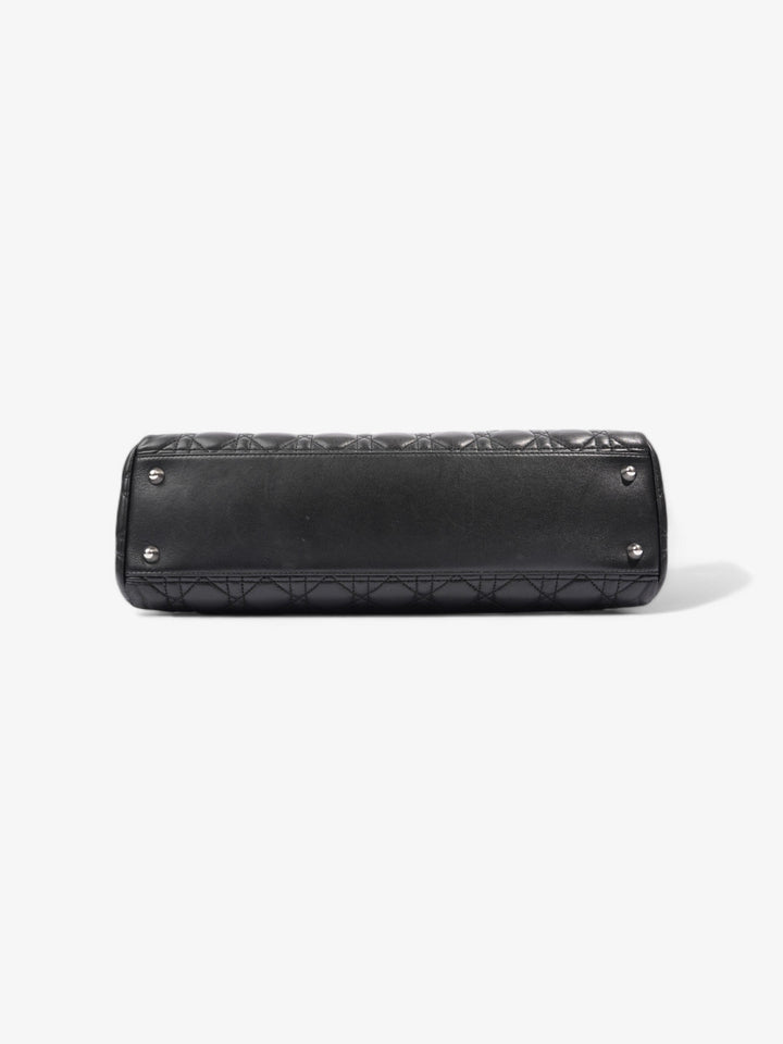Christian Dior Shopping Tote Black Leather
