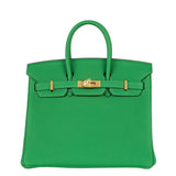 Hermes25cm Birkin Bambou Togo Leather Gold Hardware