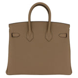 Hermes25cm Birkin Beige Marfa Togo Leather Gold Hardware