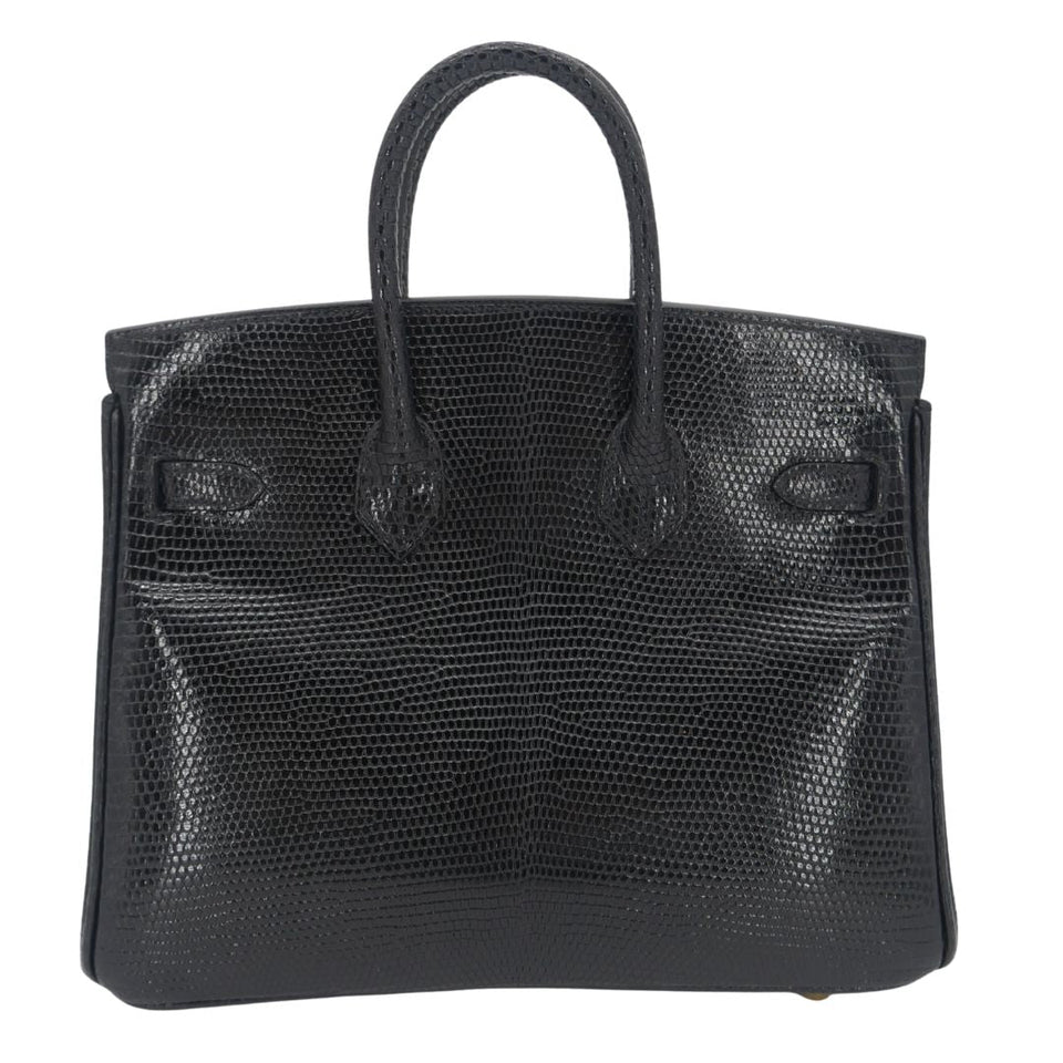 Hermes25cm Birkin Black Lizard Gold Hardware