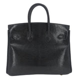 Hermes25cm Birkin Black Lizard Gold Hardware