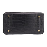 Hermes25cm Birkin Black Matte Alligator Gold Hardware