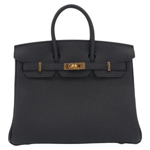 Hermes25cm Birkin Black Togo Leather Gold Hardware