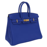 Hermes25cm Birkin Bleu Royal Togo Leather Gold Hardware