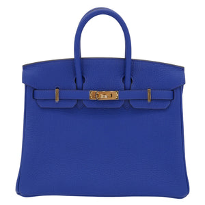 Hermes25cm Birkin Bleu Royal Togo Leather Gold Hardware