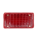 Hermes25cm Birkin Braise Shiny Niloticus Crocodile Yellow Gold Diamond Hardware