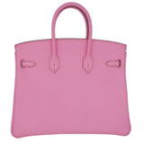 Hermes25cm Birkin Bubblegum Togo Palladium Hardware