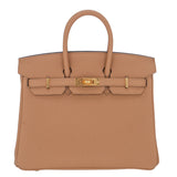 Hermes25cm Birkin Chai Togo Leather Gold Hardware