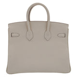 Hermes25cm Birkin Craie Togo Leather Rose Gold Hardware