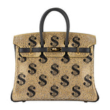 Hermes25cm Birkin Customized Gold Moneybags Swarovski Crystal Gold Hardware