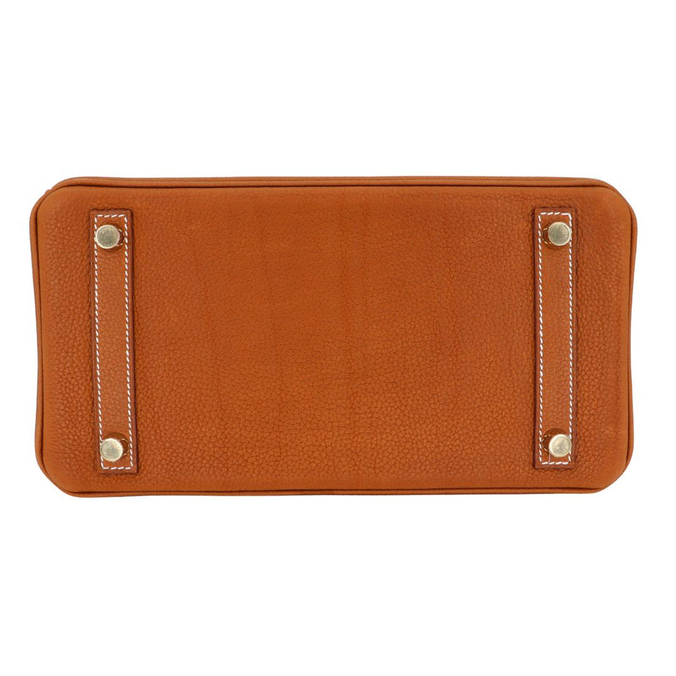 Hermes25cm Birkin Fauve Barenia Faubourg Leather Gold Hardware