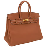 Hermes25cm Birkin Gold Togo Leather Gold Hardware