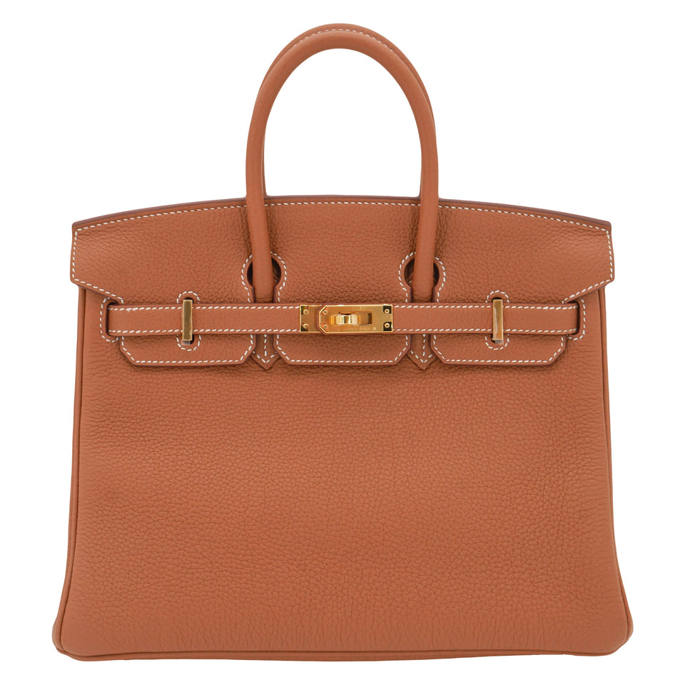 Hermes25cm Birkin Gold Togo Leather Gold Hardware