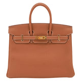 Hermes25cm Birkin Gold Togo Leather Gold Hardware