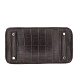 Hermes25cm Birkin Graphite Matte Niloticus Crocodile Palladium Hardware