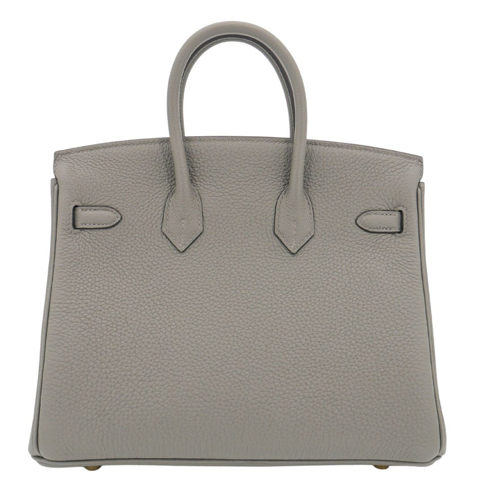 Hermes25cm Birkin Gris Meyer Togo Leather Gold Hardware