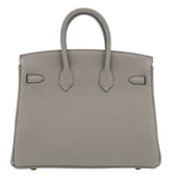 Hermes25cm Birkin Gris Meyer Togo Leather Gold Hardware