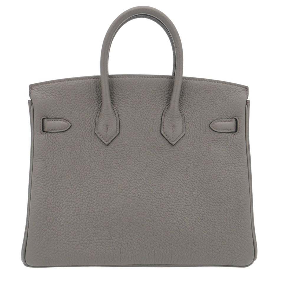 Hermes25cm Birkin Gris Meyer Togo Leather Palladium Hardware