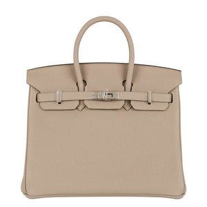 Hermes25cm Birkin Gris Tourterelle Togo Leather Palladium Hardware