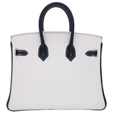 Hermes25cm Birkin HSS Panda Black/ White Clemence Leather Palladium Hardware