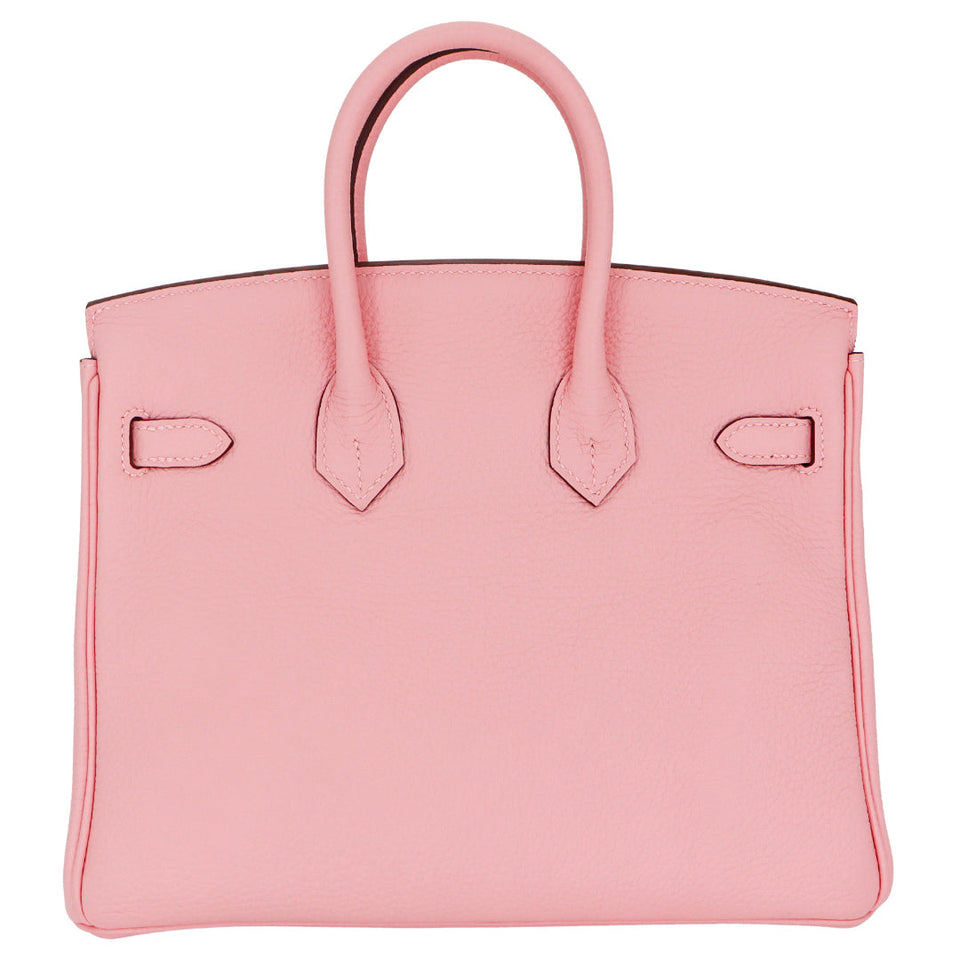 Hermes25cm Birkin HSS Rose Sakura Clemence Leather Rose Gold Hardware