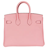 Hermes25cm Birkin HSS Rose Sakura Clemence Leather Rose Gold Hardware