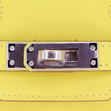 Hermes25cm Birkin Lime Swift Leather Palladium Hardware