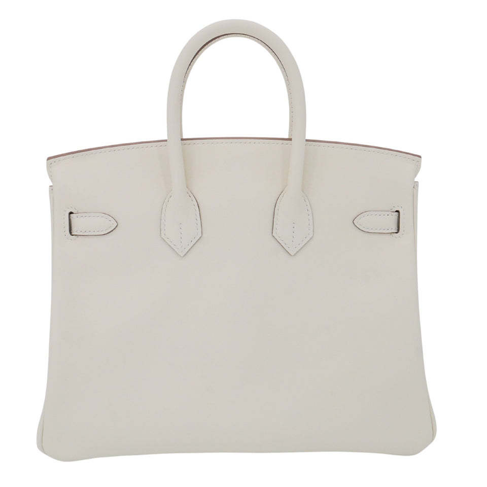 Hermes25cm Birkin Mushroom Swift Leather Palladium Hardware