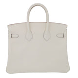 Hermes25cm Birkin Mushroom Swift Leather Palladium Hardware