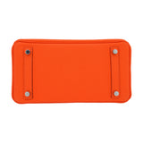 Hermes25cm Birkin Orange Minium Togo Leather Palladium Hardware