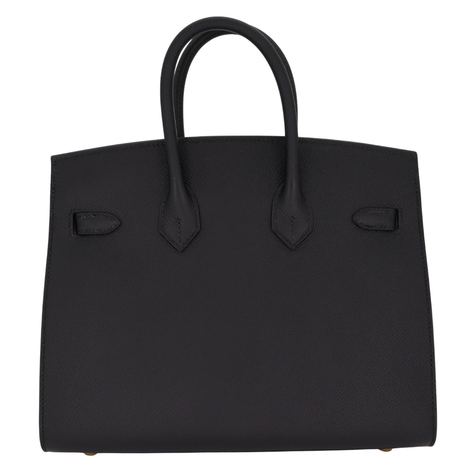 Hermes25cm Birkin Sellier Black Epsom Leather Gold Hardware