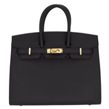 Hermes25cm Birkin Sellier Black Epsom Leather Gold Hardware