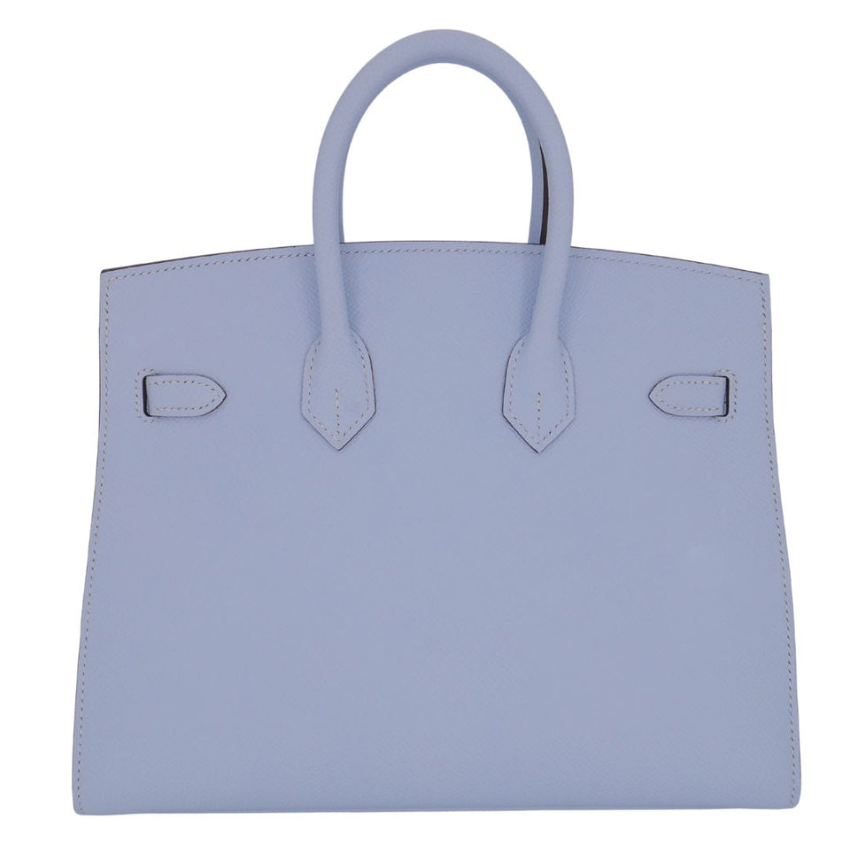 Hermes25cm Birkin Sellier Bleu Brume Epsom Leather Palladium Hardware