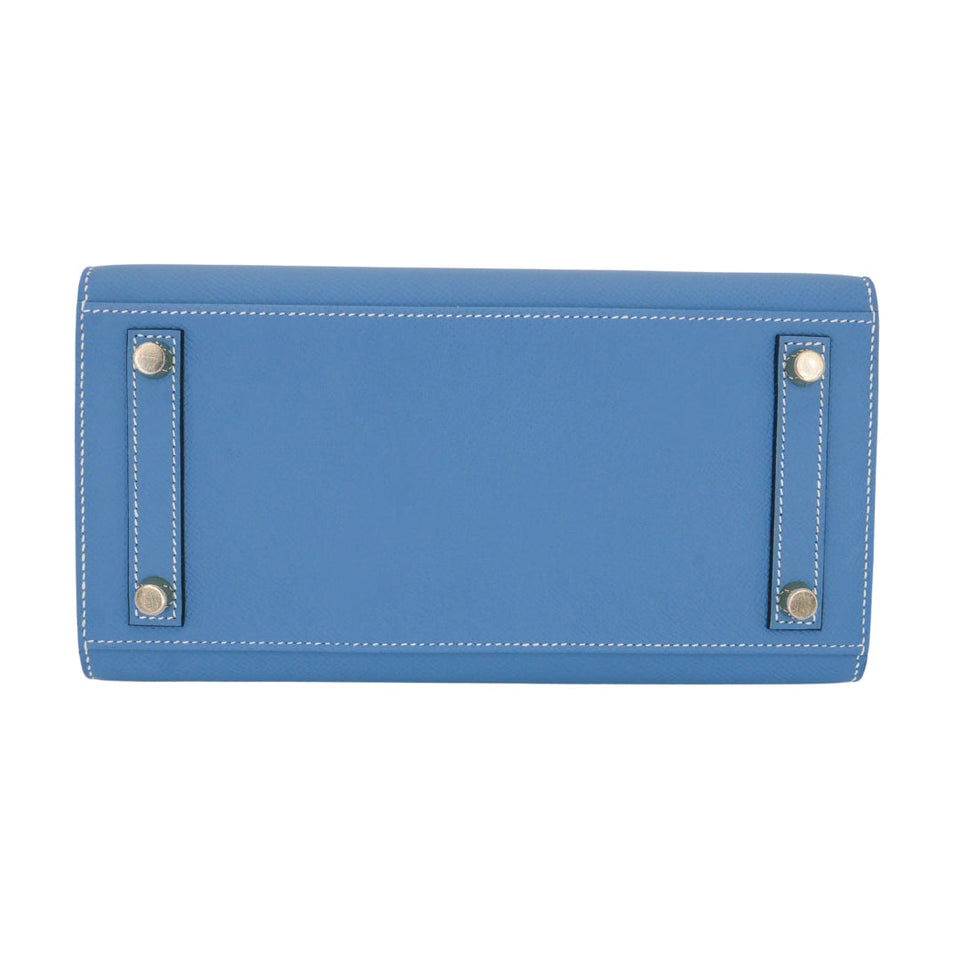 Hermes25cm Birkin Sellier Bleu Jean Epsom Leather Gold Hardware