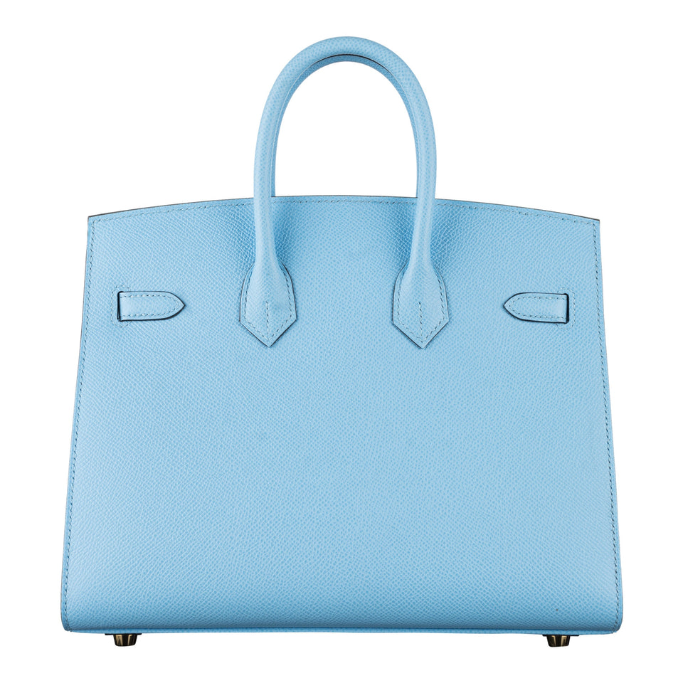 Hermes25cm Birkin Sellier Celeste Epsom Leather Gold Hardware