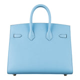 Hermes25cm Birkin Sellier Celeste Epsom Leather Gold Hardware
