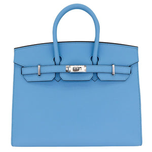 Hermes25cm Birkin Sellier Celeste Epsom Leather Palladium Hardware