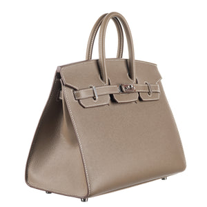 Hermes25cm Birkin Sellier Etoupe Epsom Leather Palladium Hardware