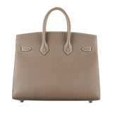 Hermes25cm Birkin Sellier Etoupe Epsom Leather Palladium Hardware