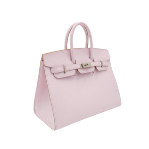 Hermes25cm Birkin Sellier Mauve Pale Epsom Leather Palladium Hardware