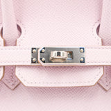 Hermes25cm Birkin Sellier Mauve Pale Epsom Leather Palladium Hardware