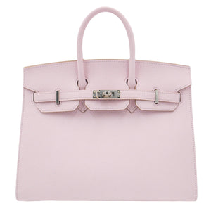 Hermes25cm Birkin Sellier Mauve Pale Epsom Leather Palladium Hardware