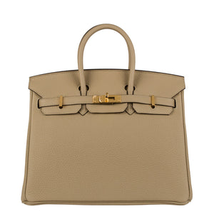 Hermes25cm Birkin Trench Togo Leather Gold Hardware