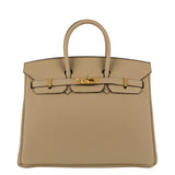 Hermes25cm Birkin Trench Togo Leather Gold Hardware