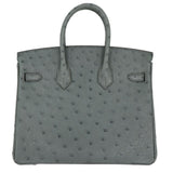 Hermes25cm Birkin Vert Amande Ostrich Gold Hardware
