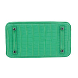 Hermes25cm Birkin Vert Comics Matte Alligator Palladium Hardware